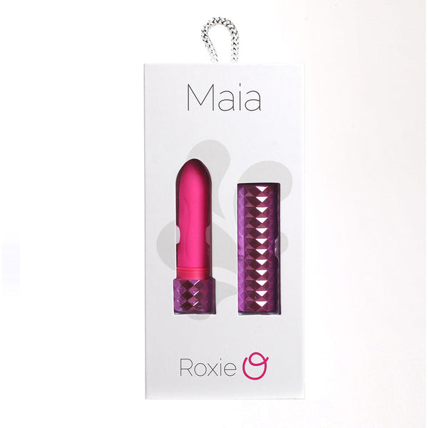 Roxie Crystal Gems USB Rechargeable Lipstick Bullet Vibrator Pink