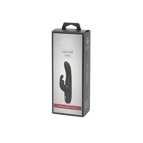 Fifty Shades Of Grey Greedy Girl Rechargeable Slimline Rabbit Vibrator