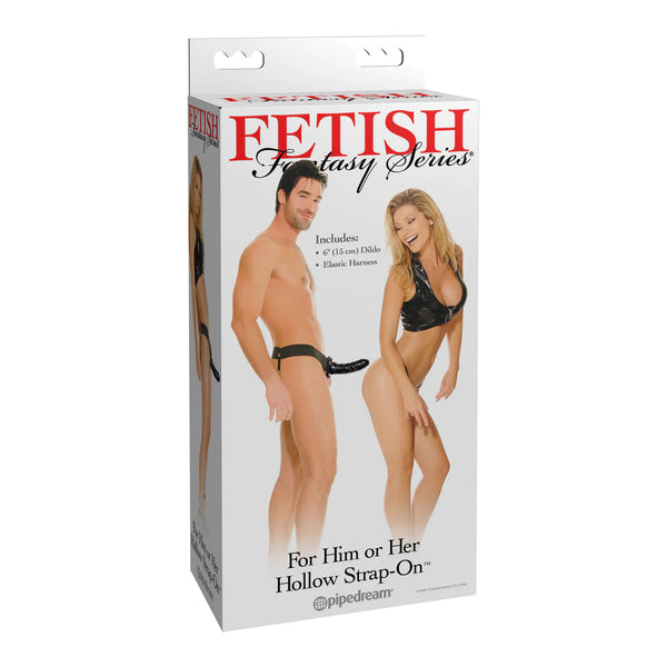 Fetish Fantasy Series For Him or Her Hollow Strap-On Black