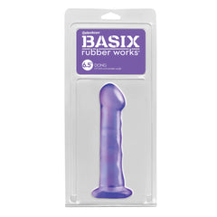 Basix Rubber Works 6.5&quot; Dong with Suction Cup Purple