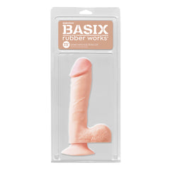 Basix Rubber Works 7.5&quot; Dong with Suction Cup Flesh