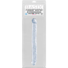 Basix Rubber Works 12&quot; Double Dong Clear