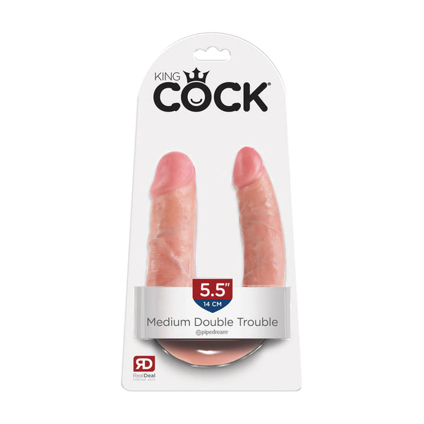 King Cock U-Shaped Medium Double Trouble Flesh