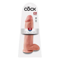 King Cock 12&quot; Cock with Balls Flesh