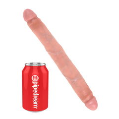 King Cock 12&quot; Slim Double Dildo Flesh