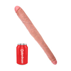 King Cock 16&quot; Tapered Double Dildo Flesh