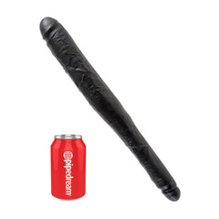 King Cock 16&quot; Tapered Double Dildo Black