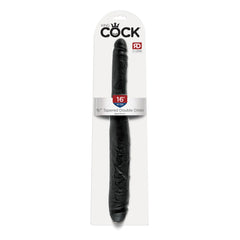 King Cock 16&quot; Tapered Double Dildo Black