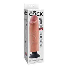 King Cock 10&quot; Vibrating Cock Flesh