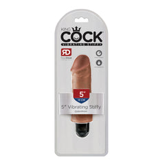 King Cock 5&quot; Vibrating Stiffy Tan