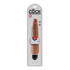 King Cock 9&quot; Vibrating Stiffy Tan