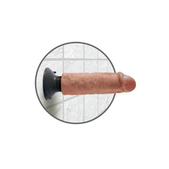 King Cock 6&quot; Vibrating Cock Tan