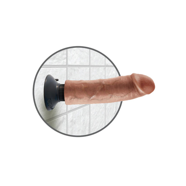 King Cock 8&quot; Vibrating Cock Tan
