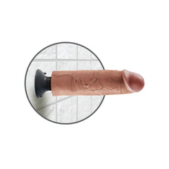 King Cock 10&quot; Vibrating Cock Tan