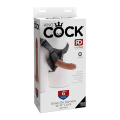 King Cock Strap-On Harness W/ 6&quot; Cock Tan