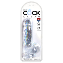 King Cock Clear 6&quot; Cock With Balls