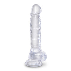 King Cock Clear 8&quot; Cock With Balls