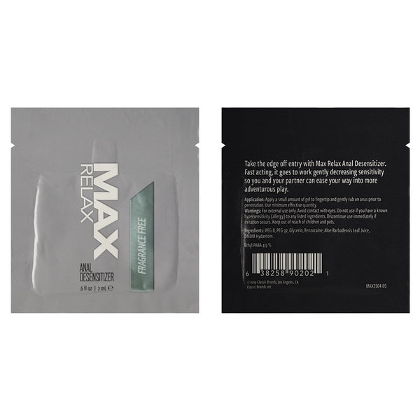 Max Relax Anal Desensitizer Foil 2 ml.
