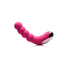 Silicone Beaded Vibrator Magenta