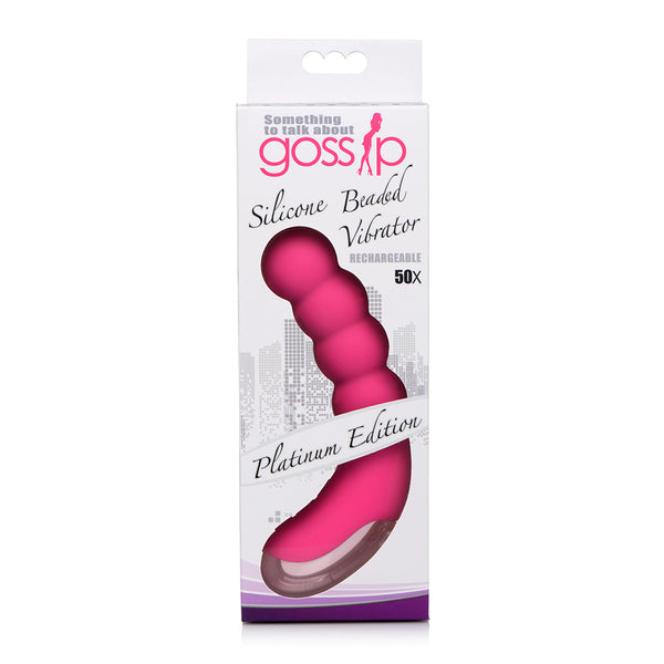 Silicone Beaded Vibrator Magenta