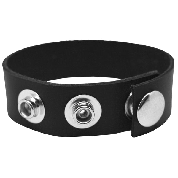 Rock Solid Leather 3 Snap Black