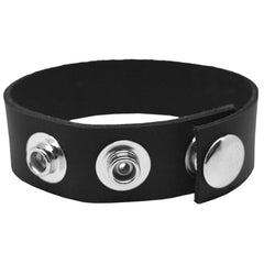Rock Solid Leather 3 Snap Black