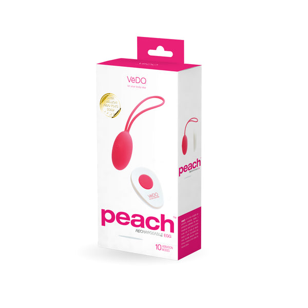 Peach Rechargeable Egg Vibe - Foxy Pink