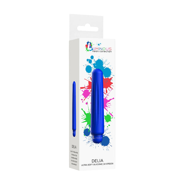 Luminous Delia Abs Bullet With Silicone Sleeve 10-Speeds Royal Blue
