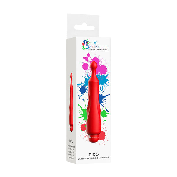 Luminous Dido Abs Bullet With Silicone Sleeve 10-Speeds Red