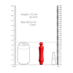 Luminous Demi Abs Bullet With Silicone Sleeve 10-Speeds Red