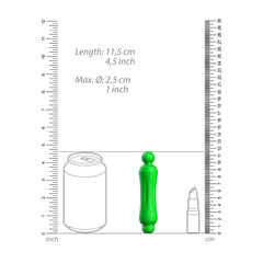 Luminous Demi Abs Bullet With Silicone Sleeve 10-Speeds Green
