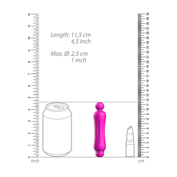 Luminous Demi Abs Bullet With Silicone Sleeve 10-Speeds Fuchsia