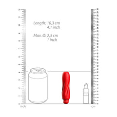 Luminous Ella Abs Bullet With Silicone Sleeve 10-Speeds Red