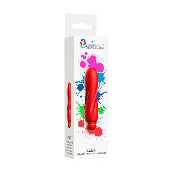 Luminous Ella Abs Bullet With Silicone Sleeve 10-Speeds Red