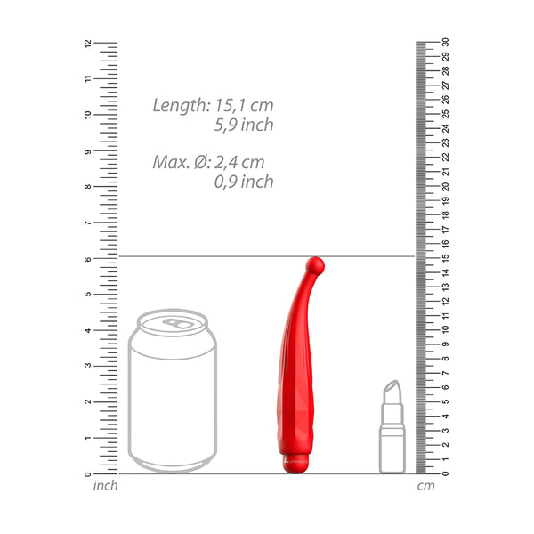 Luminous Lyra Abs Bullet With Silicone Sleeve 10-Speeds Red