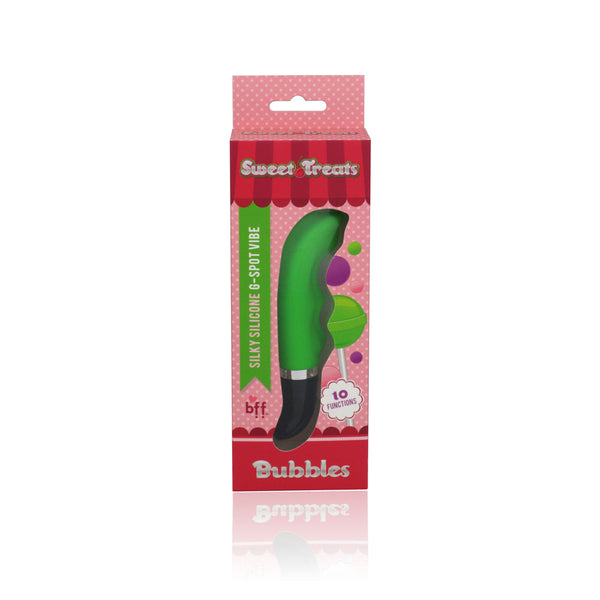 Sweet Treats Silicone G Spot Vibe Bubbles Green