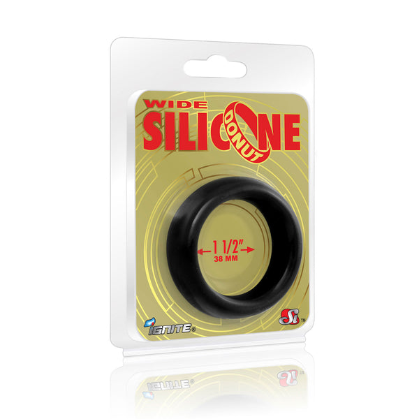 Wide Silicone Donut-Black 1.5&quot;