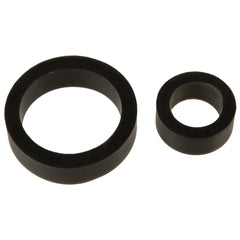 Titanmen Silicone Cock Rings Double Pack Black