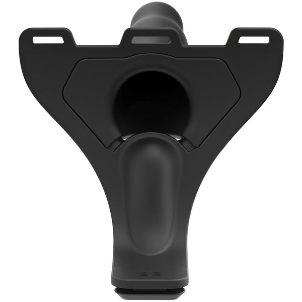 Body Extensions Be Aroused 2-Piece Set Rechargeable Vibrating Silicone Harness with 7&quot; Bulbed Dong Black