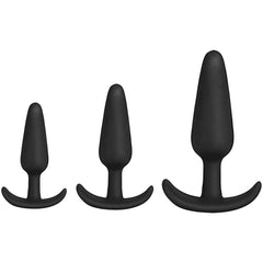 Kink Anal Essentials 3-Piece Silicone Trainer Set Black