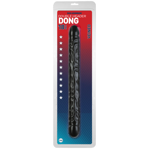 Double Header Dong - 18&quot; - Veined Black