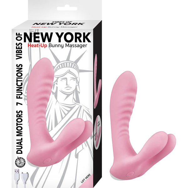 Vibes Of New York Heat Up Bunny Massager Pink