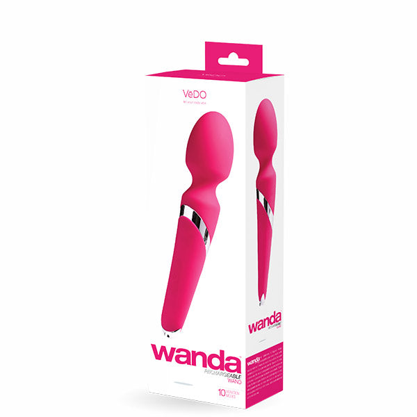 Wanda Rechargeable Wand Vibe Foxy Pink