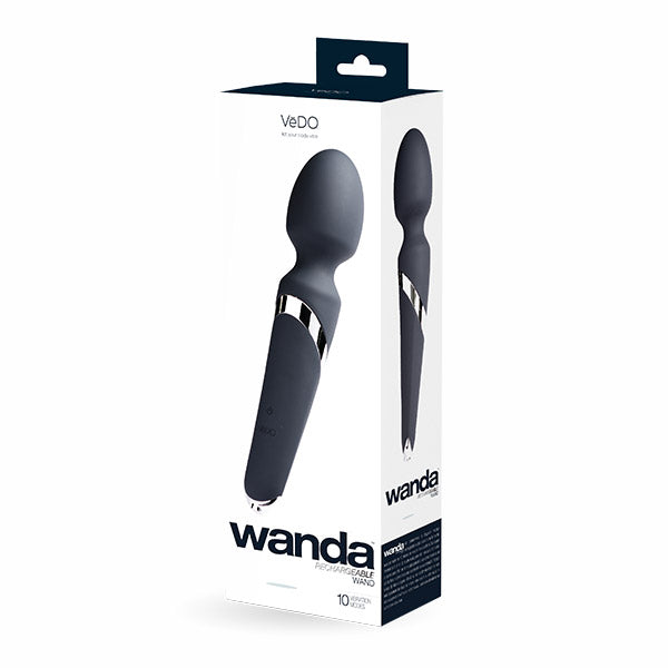 Wanda Rechargeable Wand Vibe Just Black