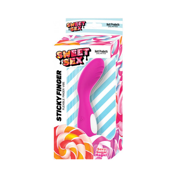 Sweet Sex Sticky Fingers Silicone Power Play Vibe 7 Vibration Modes Magenta