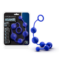 Performance 16&quot; Silicone Anal Beads Indigo