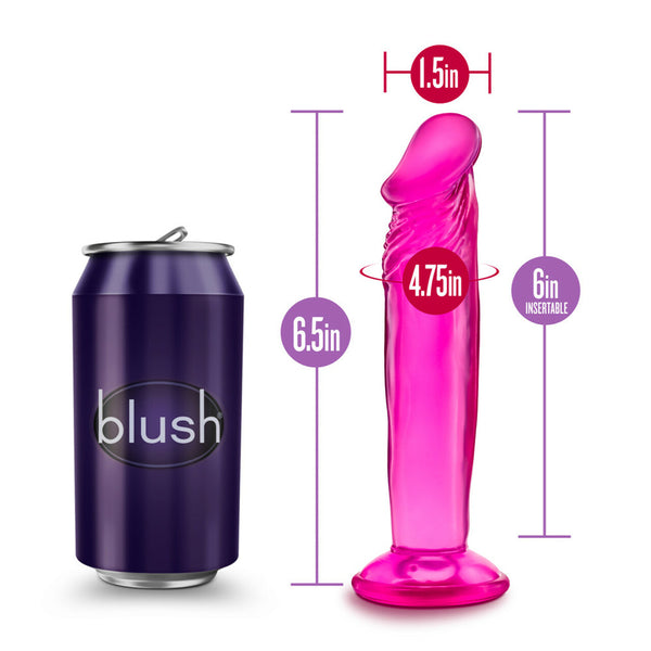 B Yours Sweet N&#39; Small 6&quot; Dildo With Suction Cup Pink