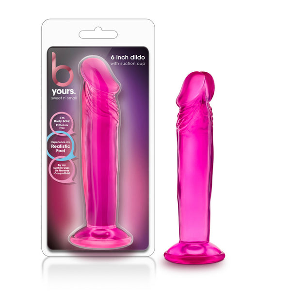 B Yours Sweet N&#39; Small 6&quot; Dildo With Suction Cup Pink