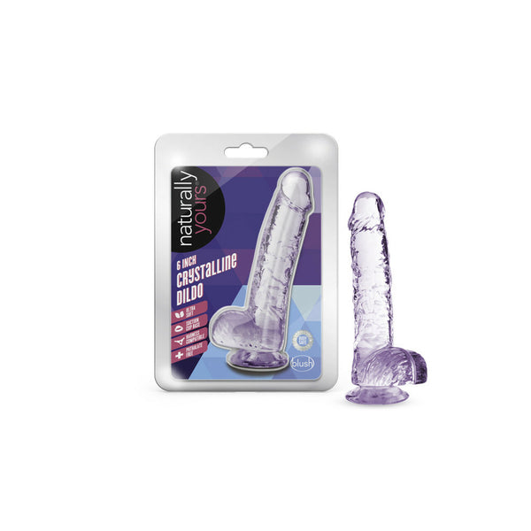 Naturally Yours 6&quot; Crystalline Dildo Amethyst