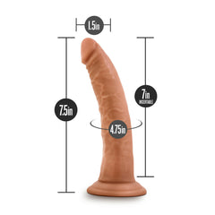 Dr. Skin Glide 7.5&quot; Self Lubricating Dildo Mocha